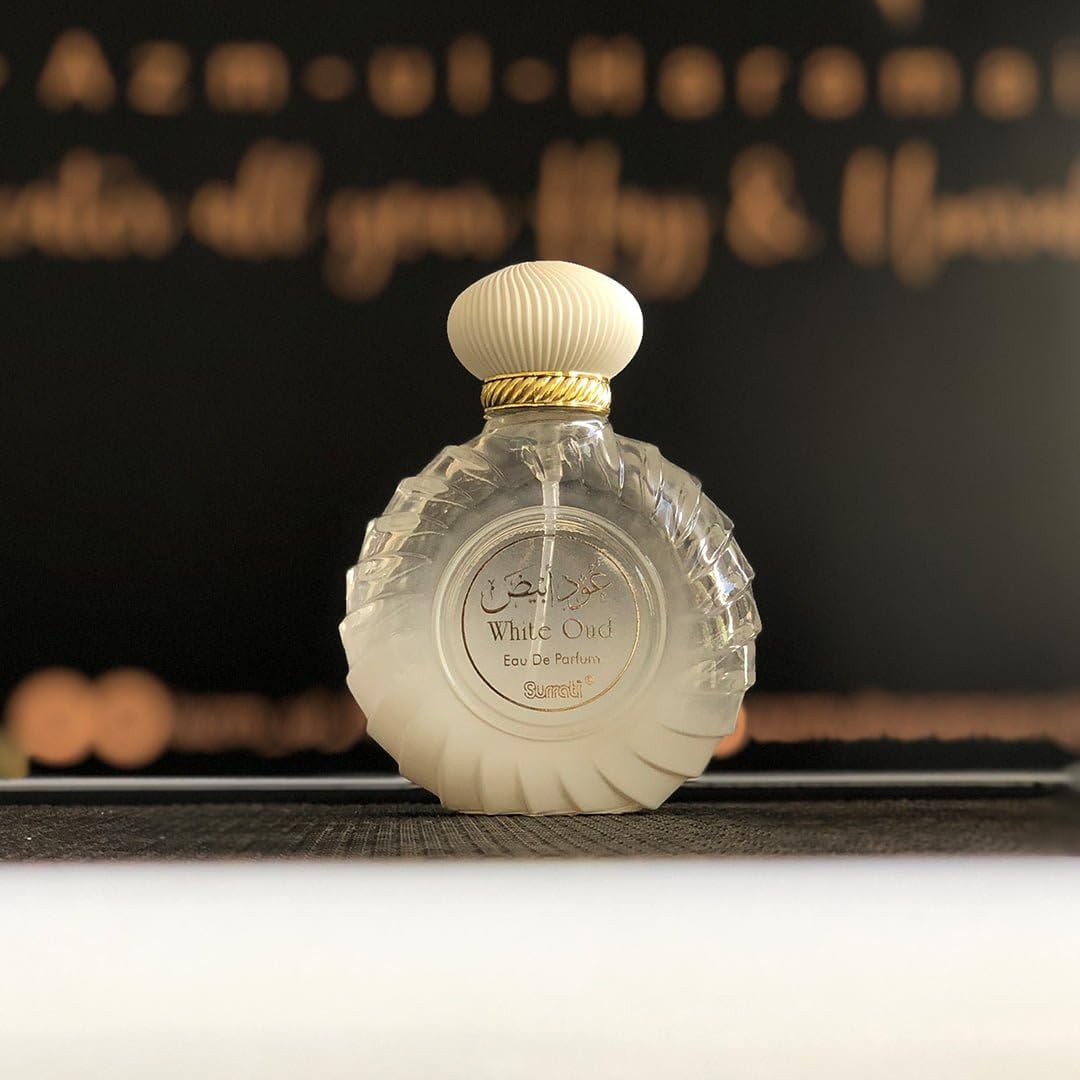 Surrati White Oud Eau De Parfum Spray 100ML (3.38 OZ) – Long Lasting Arabian Perfume For Men with Rich Tobacco, Oud, Leather & Saffron Notes – Exotic & Premium Perfume Men Will Love