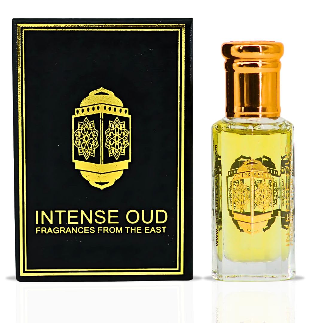 INTENSE OUD Mukhallat Al Najm Arabian Perfume Oils for Women 12ML (0.40 OZ) – Luxurious Fragrance Oil with Rose & Amber Notes – Concentrated Perfume Oil & Valentines Day Gift With Black Box