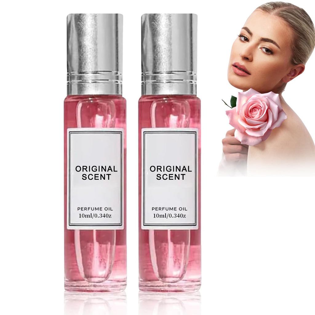 Leixu 2Pcs Women’s Roll-On Perfume, Long-Lasting Fragrance with Natural Essential Oils for Daily Charm