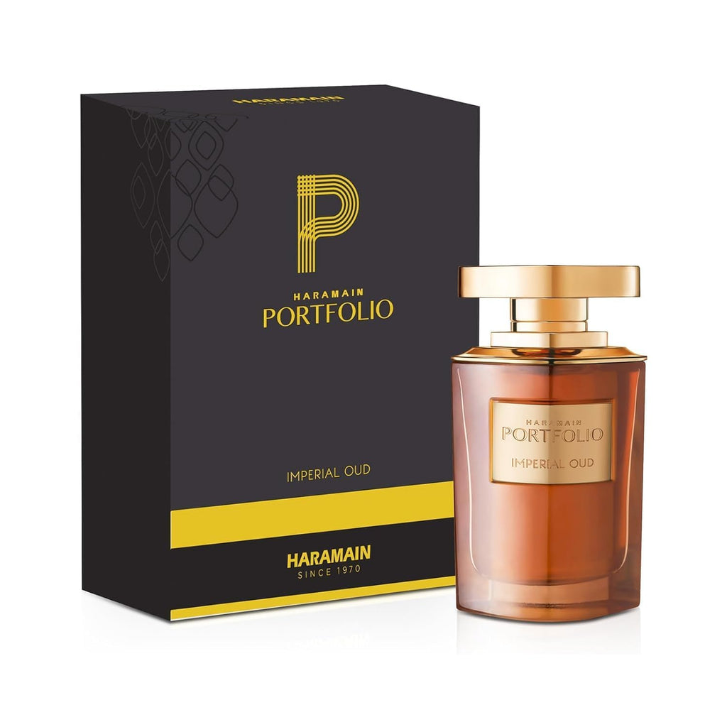 Al Haramain Portfolio Imperial Oud - Perfume for Women And Men - Amber Woody Fragrance of Sage, Patchouli, and Sandalwood - 2.5 oz EDP Spray