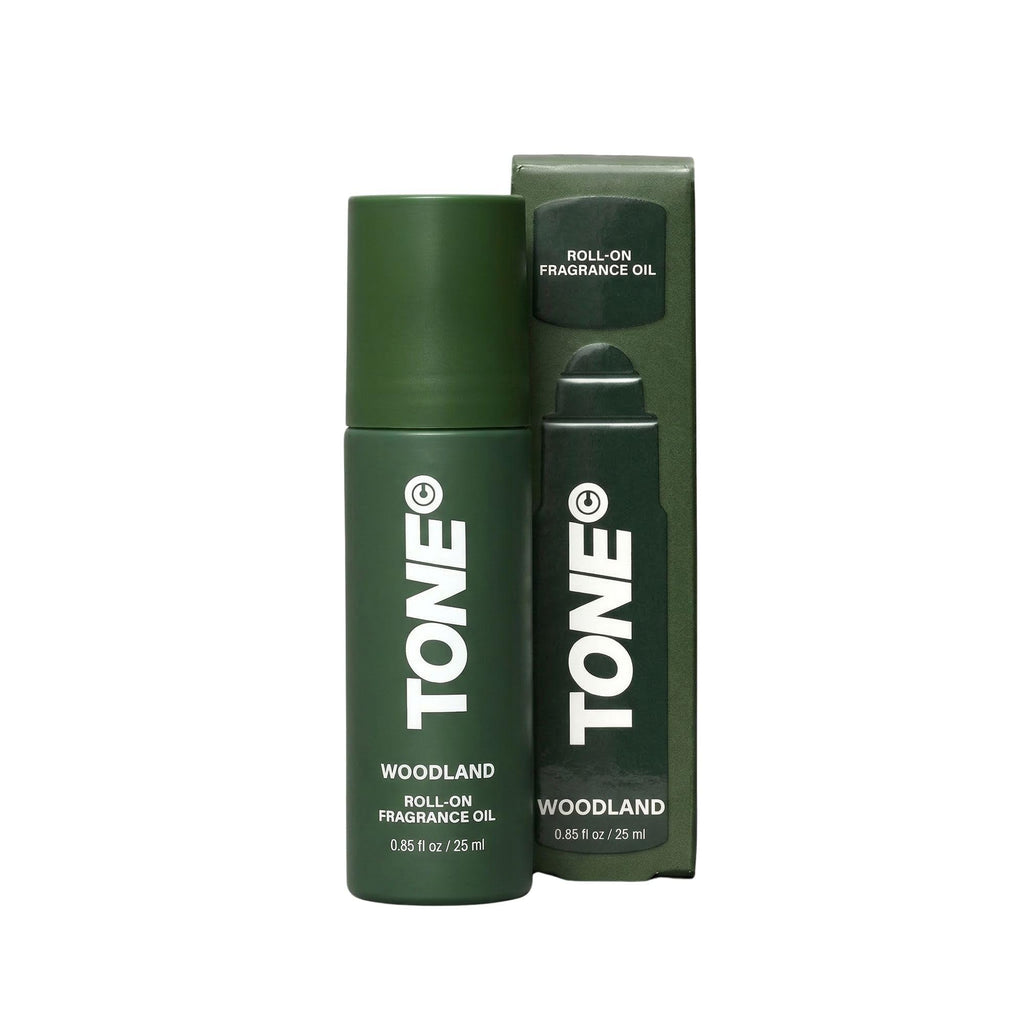 TONE Fragrance Oil - Woodland | Roll-on | Notes of Oud, Leather, and Sandalwood | Perfume Cologne Oil | Travel Size, 0.85 oz