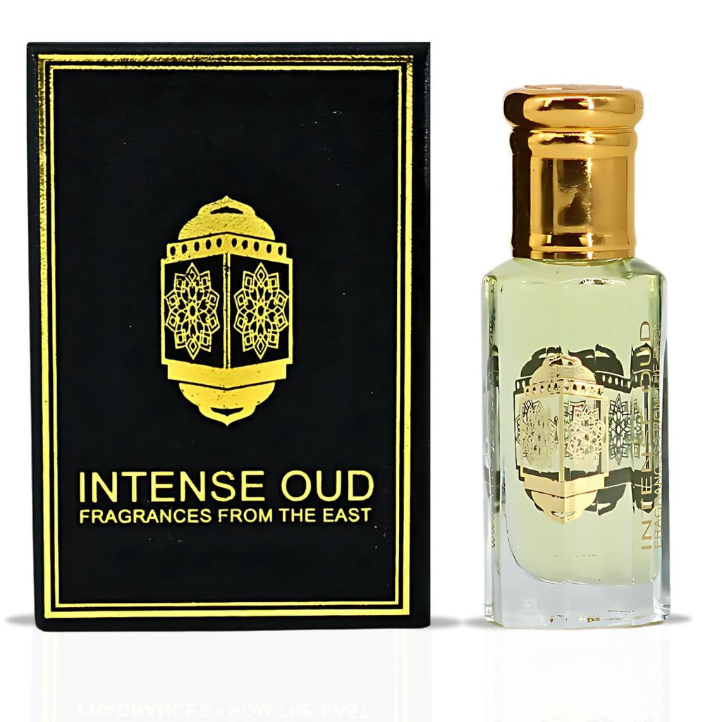 INTENSE OUD Attar Al Ishq Long Lasting Arabian Perfume Oils for Women 12ML (0.40 OZ) Fragrance Oil with Rose, Warm Amber & Bold Oud - Concentrated Perfume Oil & Valentines Day Gift With Black Box