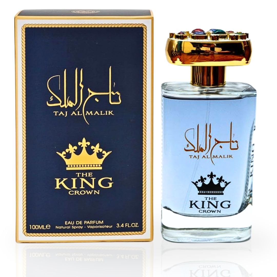 Ard Al Zaafaran Taj Al Malik Eau De Parfum Men Spray 100ML (3.4 OZ) Arabian Perfume for Men Luxurious & Captivating Fragrance Long Lasting Perfume For Men Experience The Warm Spicy & Floral Fragrance