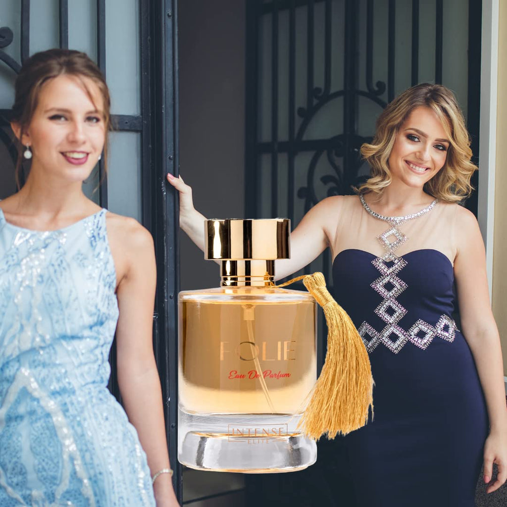 INTENSE ELITE Folie Eau De Parfum for Women 100ML (3.4Oz) Arabian Perfumes for women With Saffron & Red Fruits Notes Long Lasting Perfume for Women