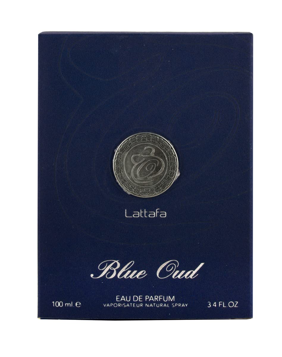 Lattafa Perfumes Blue Oud for Unisex Eau de Parfum Spray, 3.4 Ounce