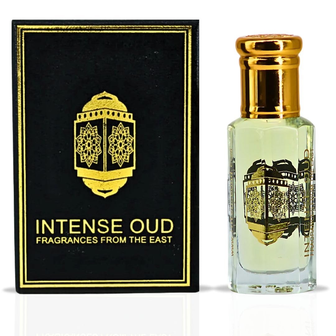 INTENSE OUD Woody Vanilla Long Lasting Arabian Perfume Oils for Women 12ML (0.40 OZ) Concentrated Perfume Oil with Sweet Vanilla, Soft Sandalwood & Rich Oud – Fragrance Oil in Black Gift Box