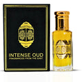 INTENSE OUD Fawaken Arabian Perfume Oil for Men & Women, Long Lasting Alcohol-Free Concentrated Fragrance, 12ml (0.40 oz) in Black Gift Box, Jasmine & Strawberry Notes