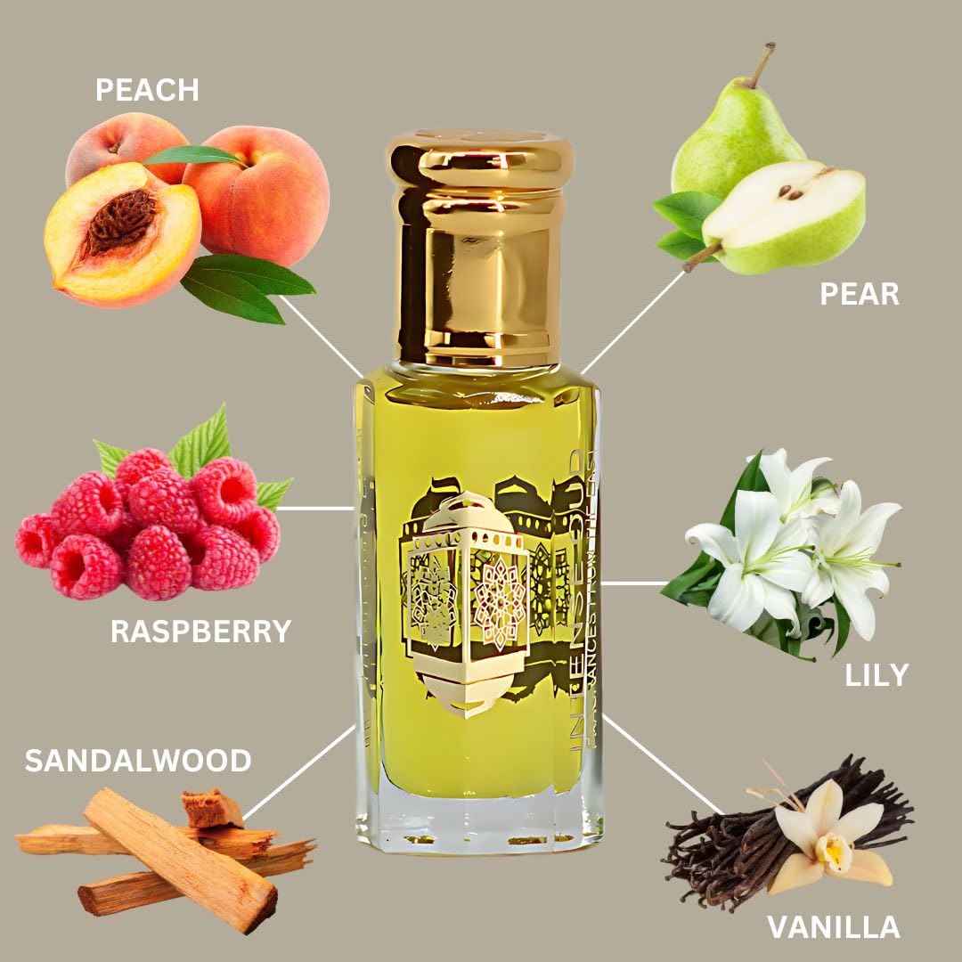 INTENSE OUD Chances Long Lasting Arabian Perfume Oils for Women 12ML (0.40 OZ) Fragrance Oil with Citron, Jasmine & Woody Notes - Premium Concentrated Perfume Oil & Valentines Day Gift With Black Box