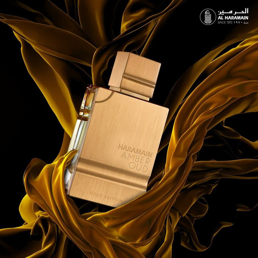 Lattafa Khamrah Eau de Parfum Spray 3.4 Ounce and Al Haramain Amber Oud Gold Edition Women's Eau de Parfum Spray 60ml Perfume Bundle