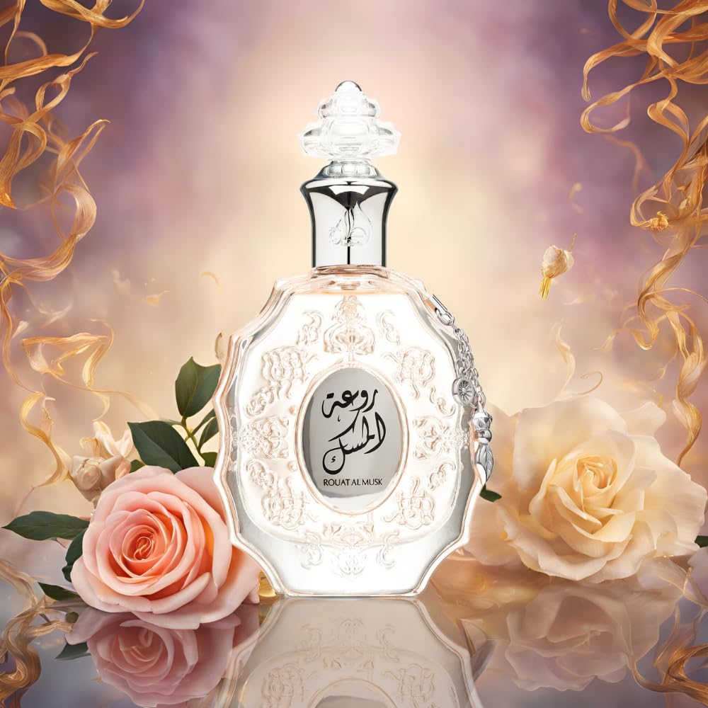 Lattafa Perfumes Rouat Al Musk for Unisex Eau de Parfum Spray, 3.40 Ounces / 100 ml