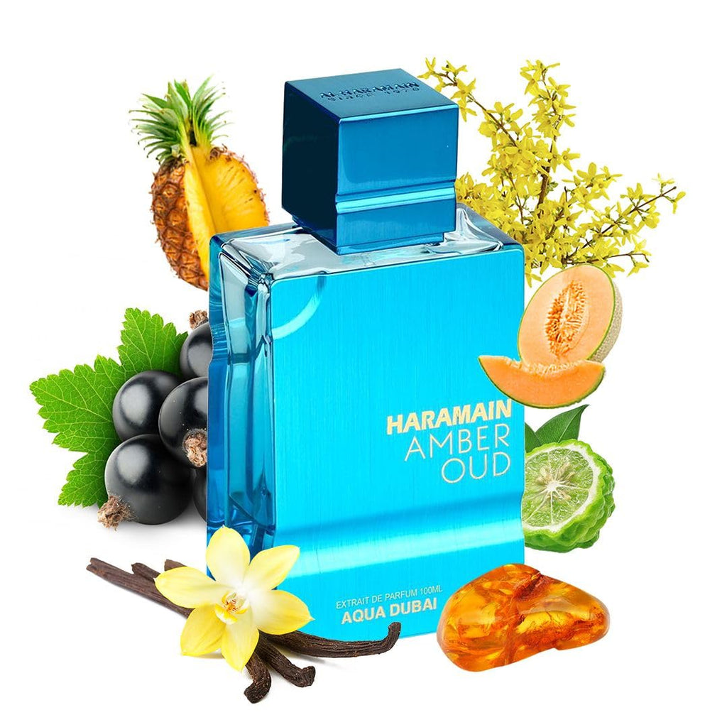 Al Haramain Amber Oud - Aqua Dubai - Oud Cologne for Men - Amber Perfume for Men - Long Lasting Perfume with Bergamot, Vanilla Fragrances - 3.4oz