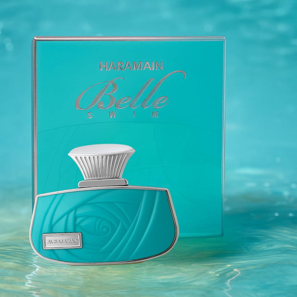 Al Haramain Belle Swim Eau De Parfum, 75ml, Citrus Fragrance, Turquoise