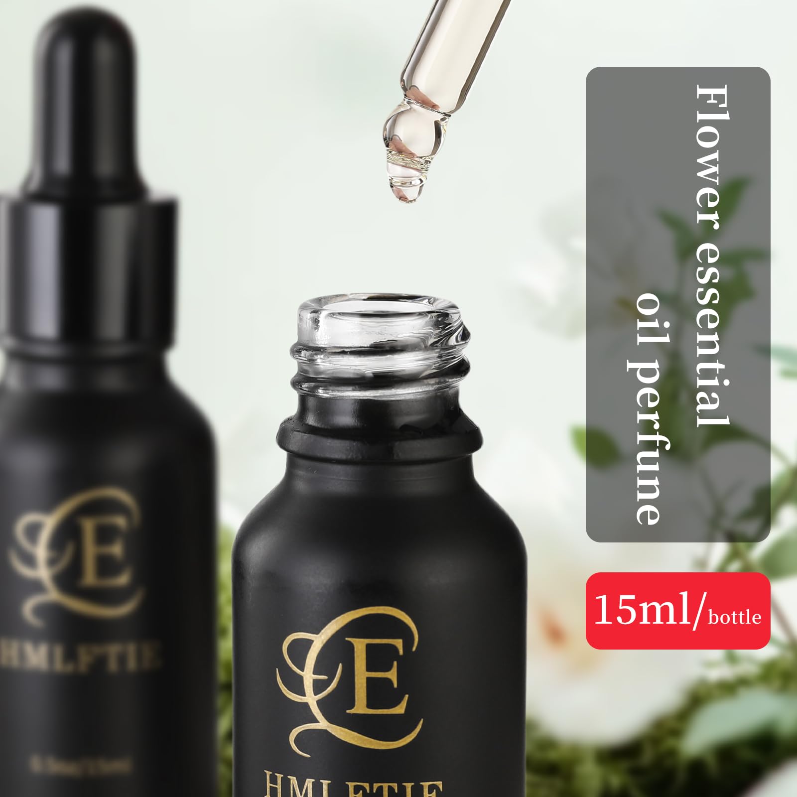 HMLFTIE Women's Natural Pheromone Perfume Oil, Sweet Rose & Jasmine Fragrance, Long-Lasting Alcohol-Free, 0.5 fl oz Travel Size, Vegan & Cruelty-Free