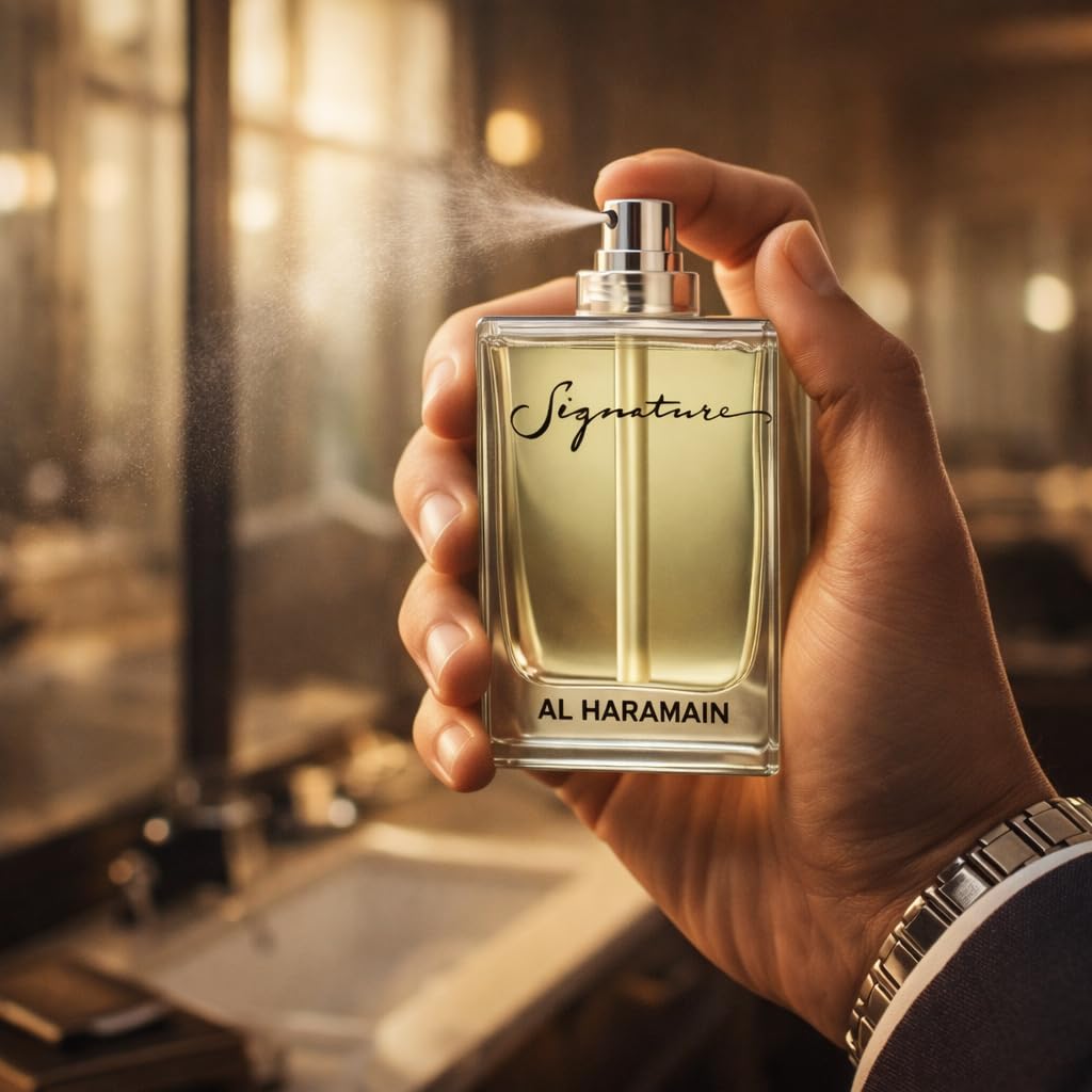 Al Haramain Signature - Arabian Perfume for Women and Men - Unisex Perfume - Long Lasting Perfume for Men and Women - Oriental Floral Scent - 3.3 oz