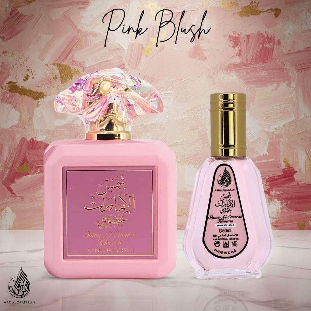 Ard Al Zaafaran Pink Blush Shams Al Emarat Khususi Eau de Parfum Sprays 50ml (1.7 oz) & 100ml (3.4 oz)