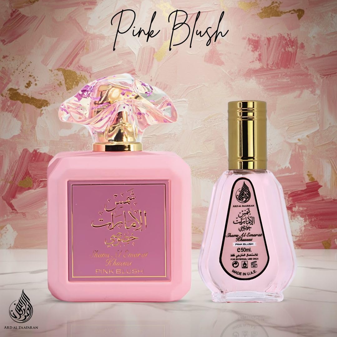 Ard Al Zaafaran Pink Blush Shams Al Emarat Khususi Eau de Parfum Sprays 50ml (1.7 oz) & 100ml (3.4 oz)