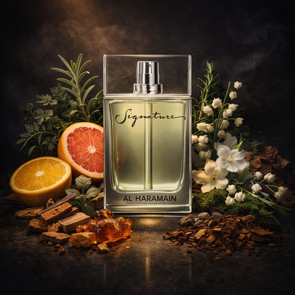 Al Haramain Signature - Arabian Perfume for Women and Men - Unisex Perfume - Long Lasting Perfume for Men and Women - Oriental Floral Scent - 3.3 oz