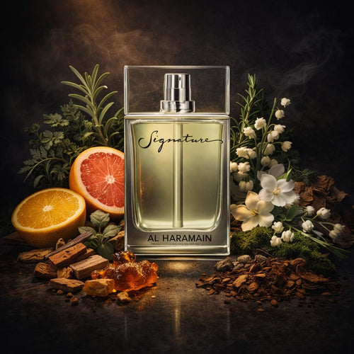 Al Haramain Signature - Arabian Perfume for Women and Men - Unisex Perfume - Long Lasting Perfume for Men and Women - Oriental Floral Scent - 3.3 oz
