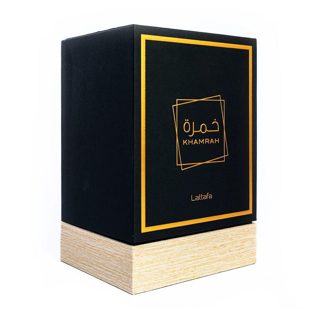 Lattafa Khamrah Eau de Parfum Spray 3.4 Ounce and Al Haramain Amber Oud Gold Edition Women's Eau de Parfum Spray 60ml Perfume Bundle