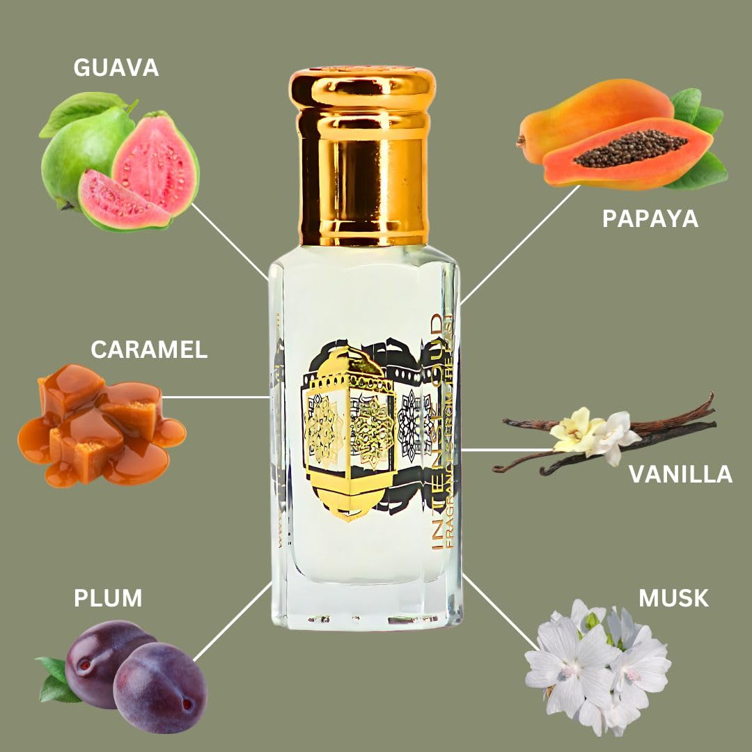 INTENSE OUD Blush Long Lasting Arabian Perfume Oils for Women 12ML (0.40 OZ) Fragrance Oil with Citrus, Floral & Vanilla Notes - Concentrated Perfume Oil & Premium Valentines Day Gift With Black Box