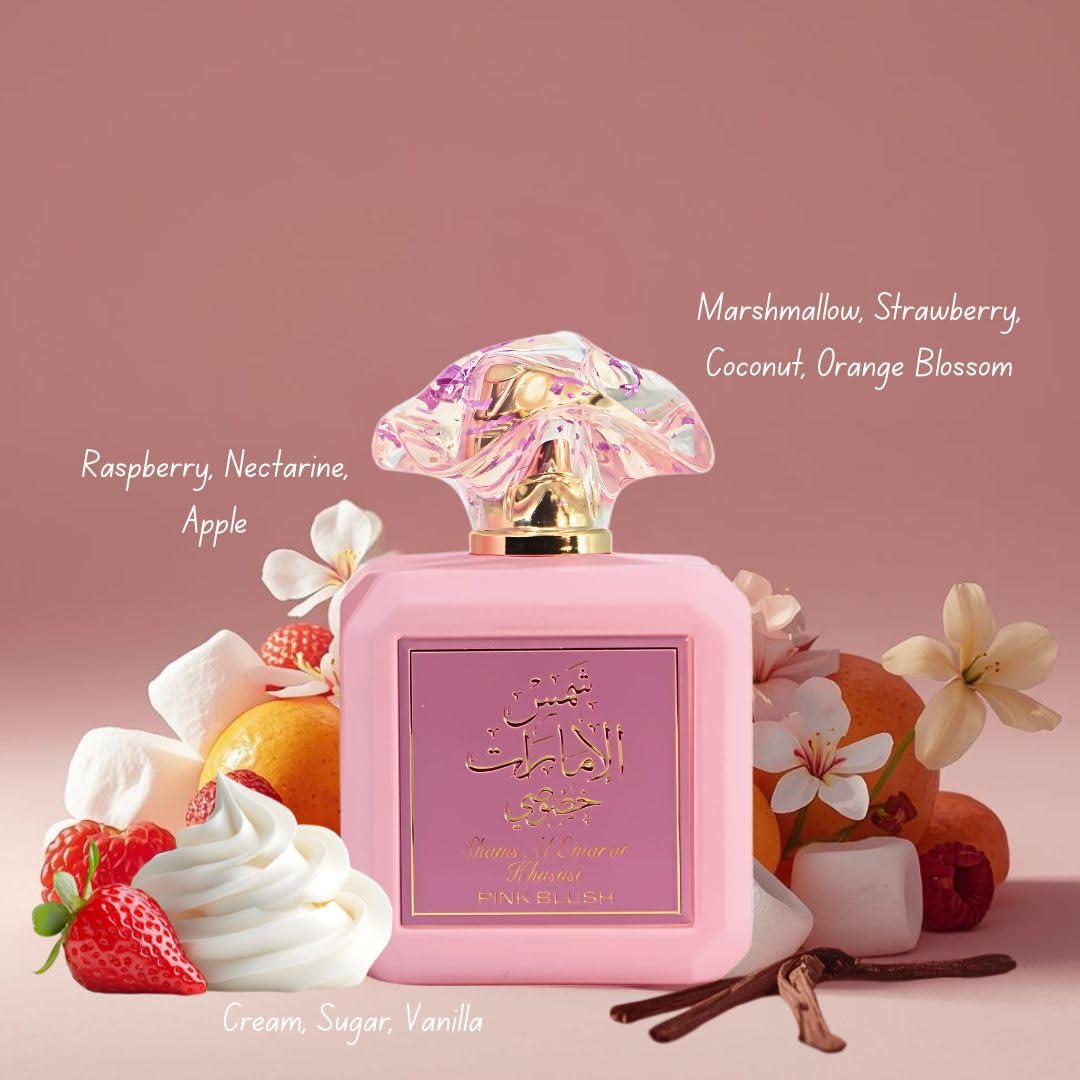 Ard Al Zaafaran Pink Blush Shams Al Emarat Khususi Eau de Parfum Sprays 50ml (1.7 oz) & 100ml (3.4 oz)
