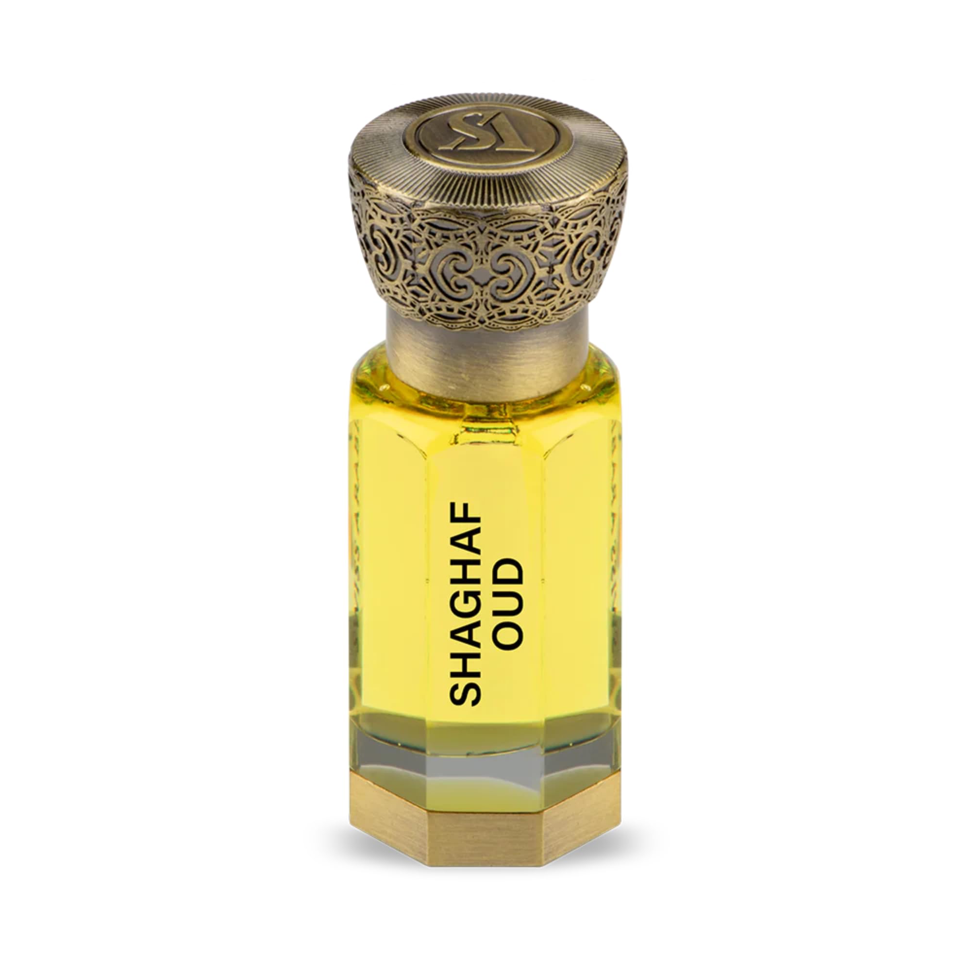 Swiss Arabian Shaghaf Oud - Luxurious Concentrated Perfume Oil - Long Lasting Artisan Perfume with Notes of Saffron, Praline, and Vanilla - 0.4 oz