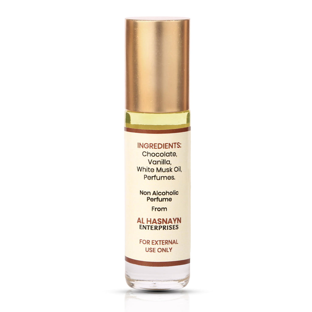AL-HASNAYN Chocolate musk Fragrance Oil Roll-On Perfume 0.20 fl oz(6ml) |Rollerball perfume |Alcohol free| Long Lasting | Gifts for men women|