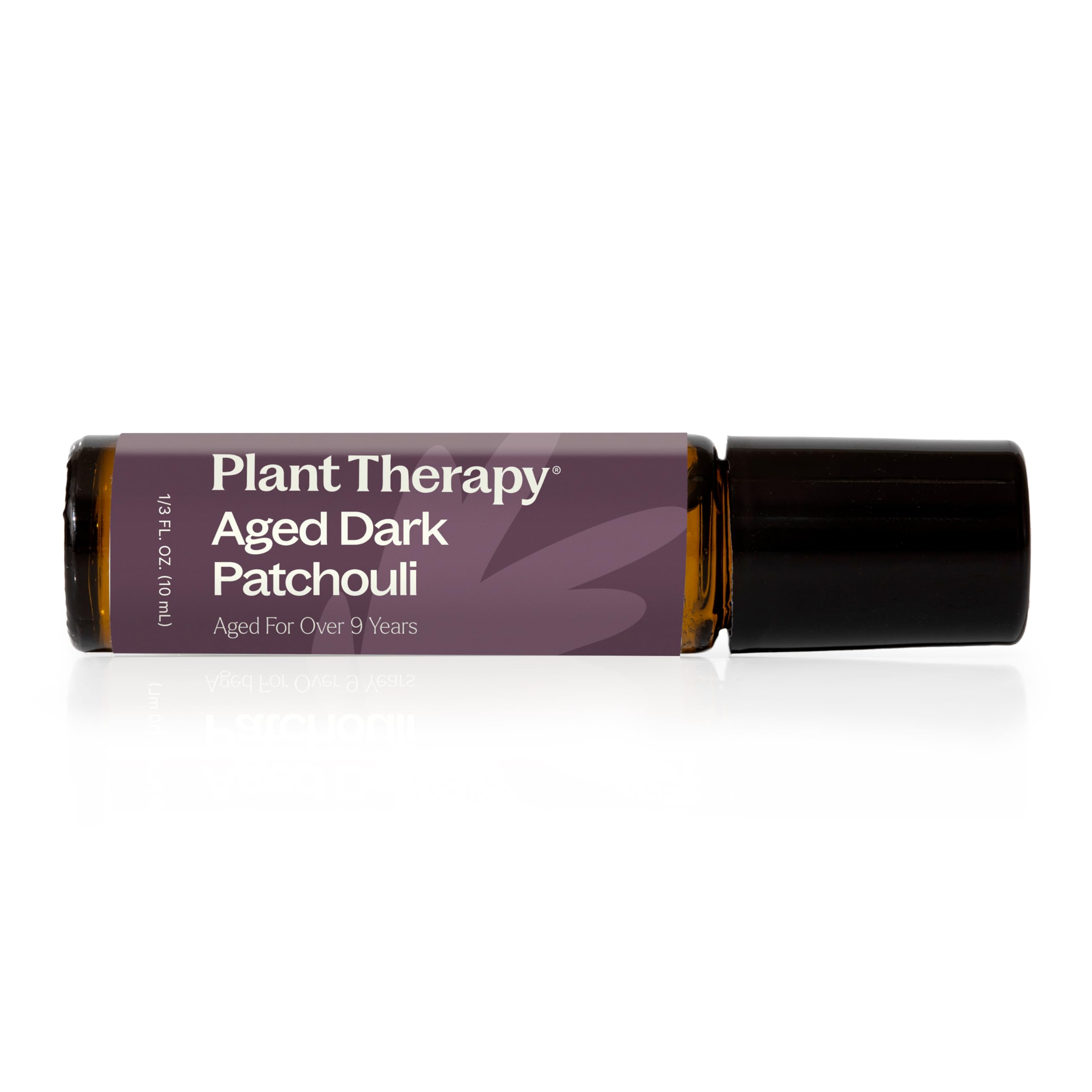 Plant Therapy Aged Dark Patchouli Essential Oil Roll-On 10 mL (1/3 oz) Pre-Diluted in Fractionated Coconut Oil, Long-Lasting, Personal Fragrance,100% Pure, Natural, Expertly Aged for Depth, Rich Aroma