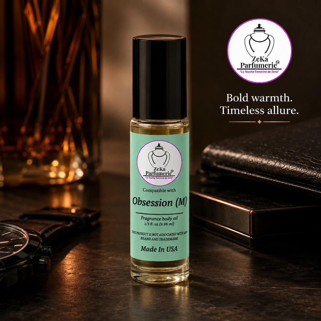 ZEKA PARFUMERIE Ombre Nomade Perfume Oil | Long-Lasting Unisex Fragrance Body Oil | Alcohol-Free Roll-On | 1/3 Fl Oz (9.86 mL) Made in USA