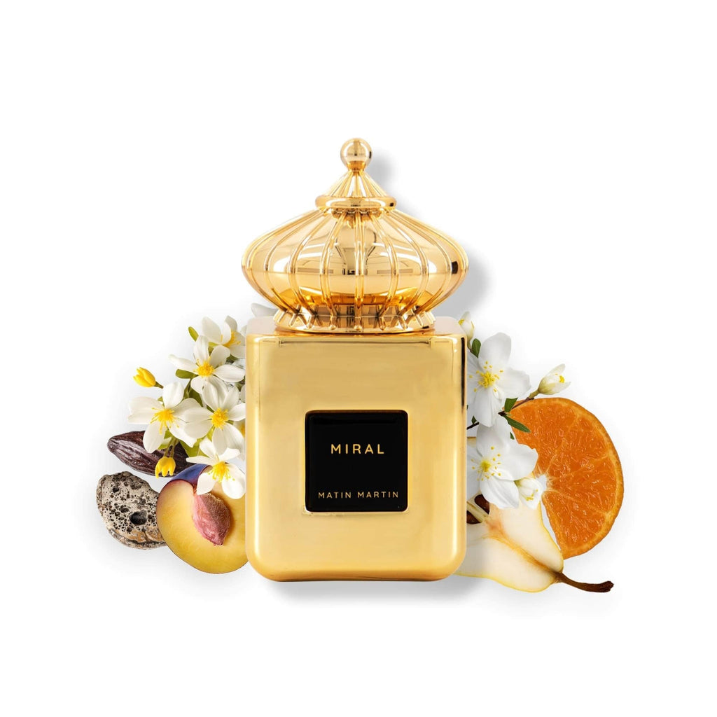 Matin Martin Miral - Luxury Arabian Perfume for Women - Oriental Fragrance with Notes of Pear, Orange, Mandarin, Jasmine, Tonka - Arabic Long Lasting Scent - Travel Size - 3.4 oz Eau de Parfum Spray