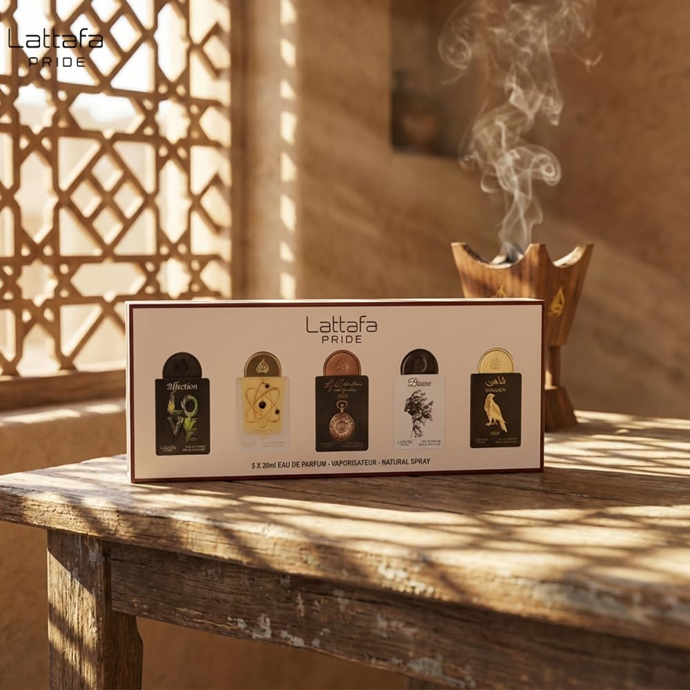 Lattafa Pride Gift Sets – Long Lasting Arabian Perfumes for Women Collection No.1 (5 x 20ml) – Eau de Parfum Spray – Elegant Ladies Perfume with Luxurious Scents – Premium Gift Box for Every Occasion