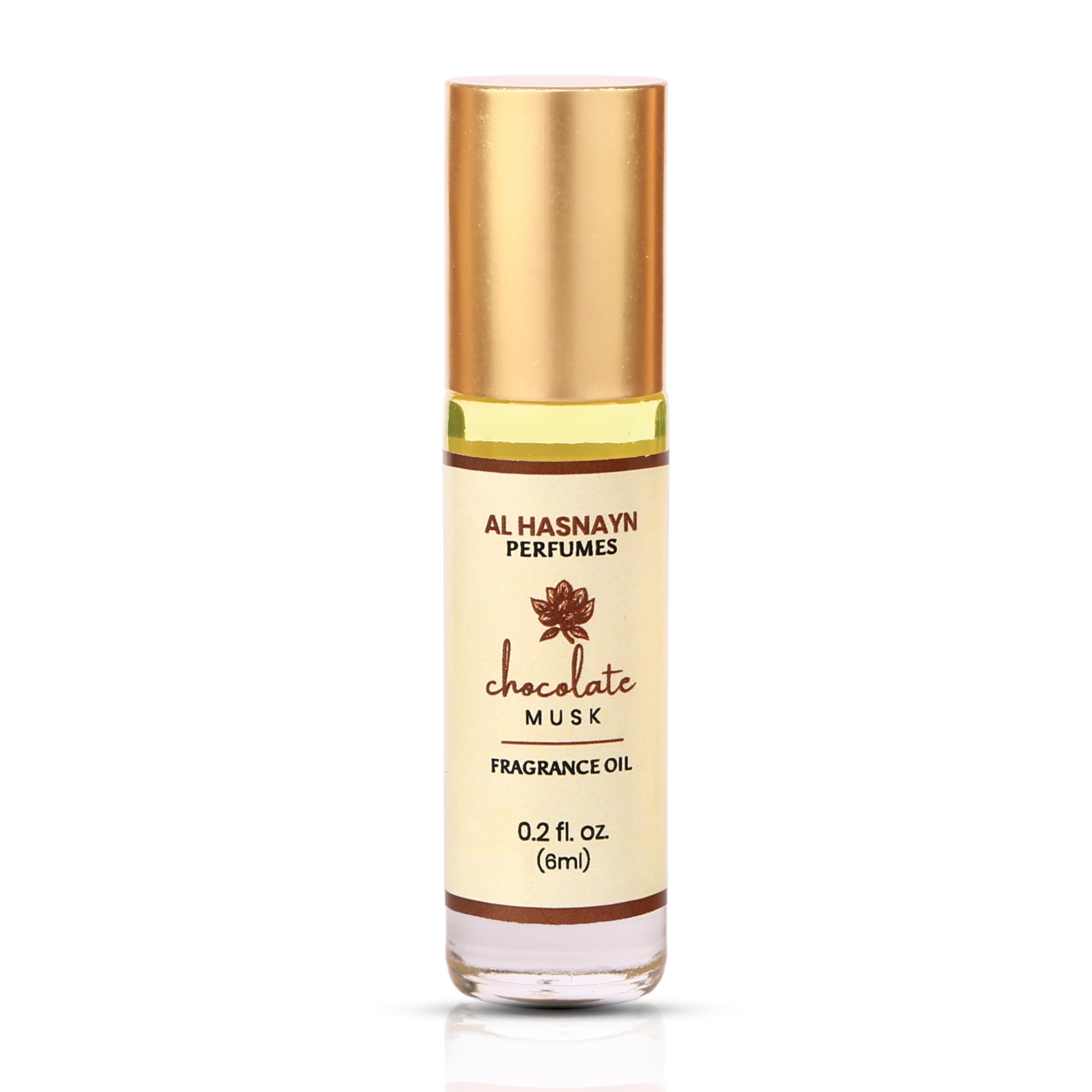 AL-HASNAYN Chocolate musk Fragrance Oil Roll-On Perfume 0.20 fl oz(6ml) |Rollerball perfume |Alcohol free| Long Lasting | Gifts for men women|