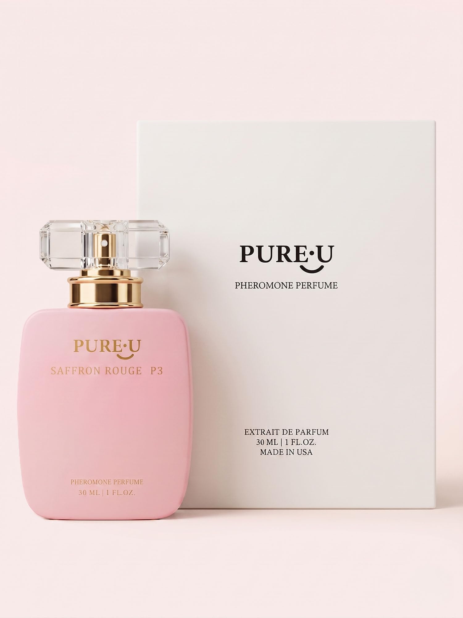 PUREU Pheromone Perfume for Women - Long Lasting Saffron Amber & Cedarwood Sophisticated Scent, Luxury Concentrated Extrait de Parfum Spray Oil, Portable Size Signature Scent, 1 fl oz (30ML)