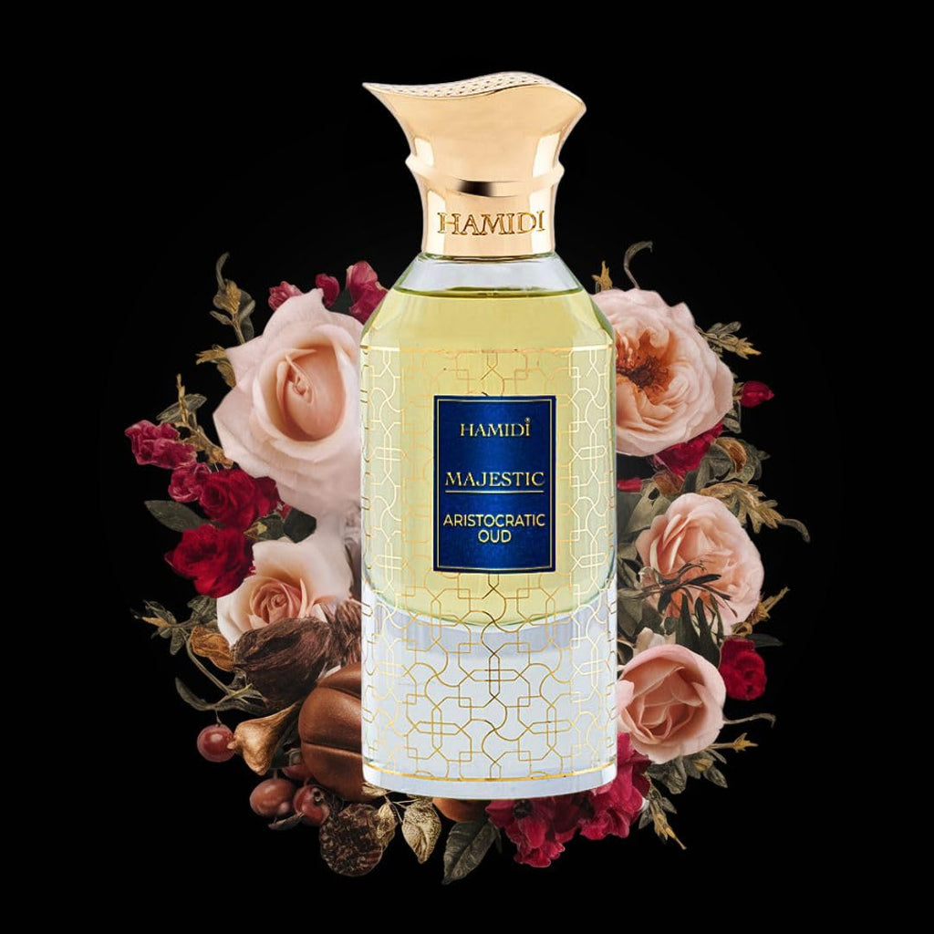 Hamidi MAJESTIC ARISTOCRATIC OUD Arabian Perfumes for Women & Men, Long Lasting Perfume Spray 85ML (2.8 OZ), Unisex Perfume, Rich Blend Of Luxurious Fragrance, Eau De Parfum