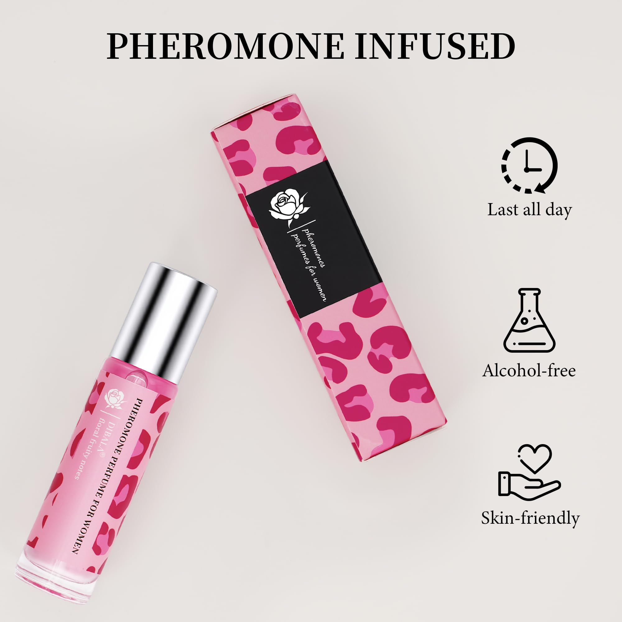DIBALA Pheromones Perfume for Women | Vanilla Musk Scent, Long Lasting Roll On Perfume Oil 10ml (0.34 fl oz)