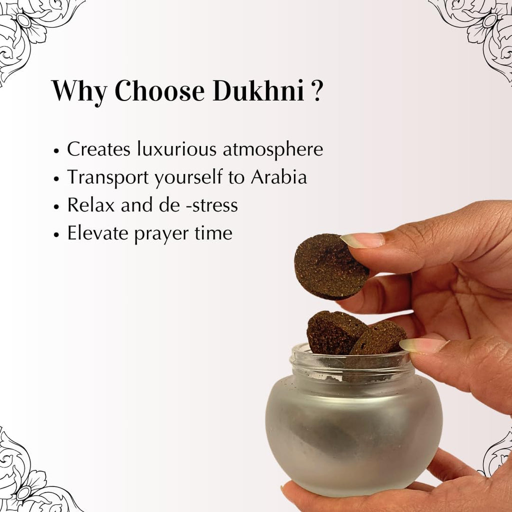 Maamoul al Abyad Bakhoor by Dukhni | 40 Grams White Oud Bakhoor Incense | White Oudh Blend | Luxurious Bakhour for Prayer Time, to Relax & Meditate | Handmade Islamic Gifts for Men & Women