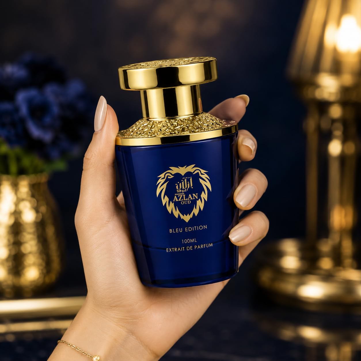 Al Haramain Azlan Oud Bleu Edition For Unisex Extrait De Parfum Spray, 3.4 Ounce