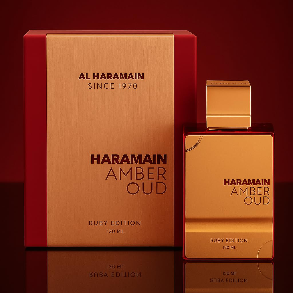 Al Haramain Amber Oud Ruby Edition - Arabian Perfume for Women and Men - Unisex Amber Perfume - Long Lasting Perfume for Men and Women - 4 oz