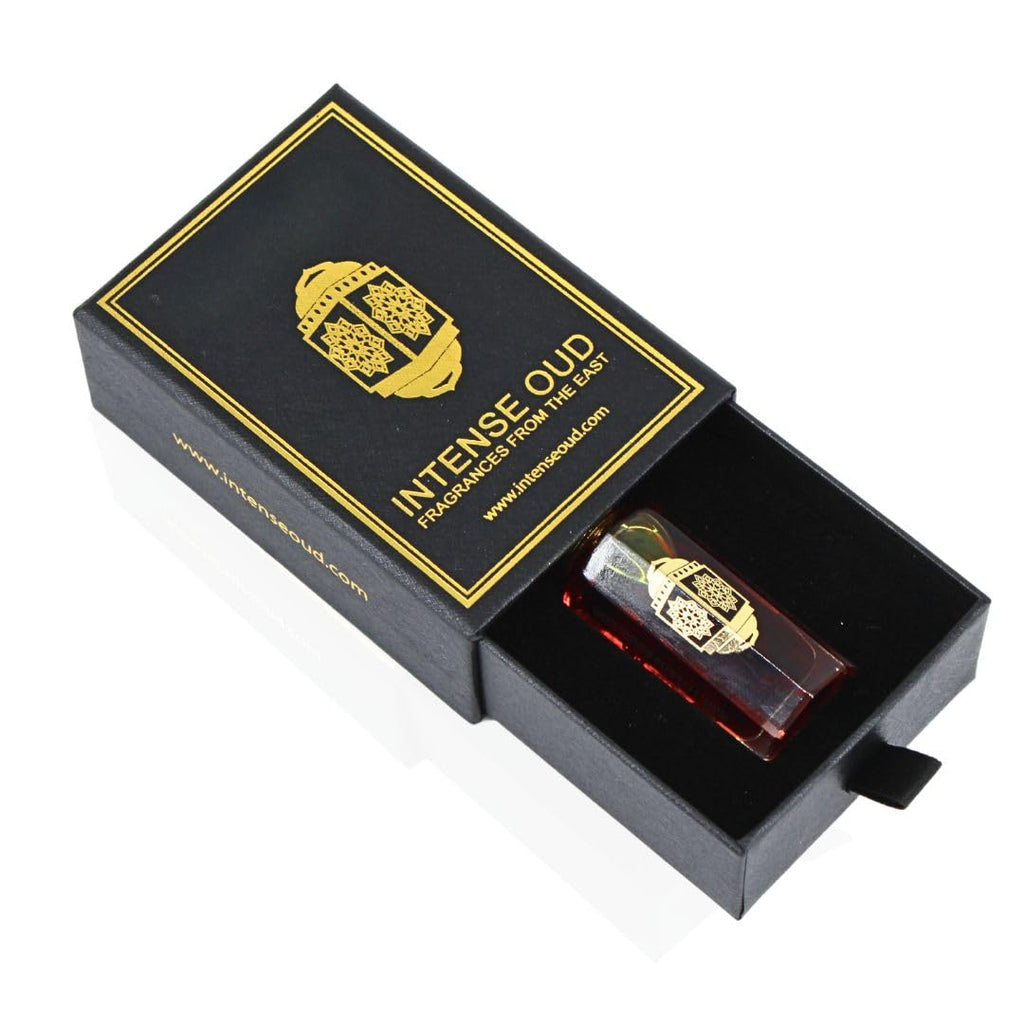 INTENSE OUD Mukhallat Al Zafran Long Lasting Arabian Perfume Oils for Women 12ML (0.40 OZ) – Spicy & Sweet Fragrance Oil - Premium Concentrated Perfume Oil & Valentines Day Gift With Black Gift Box