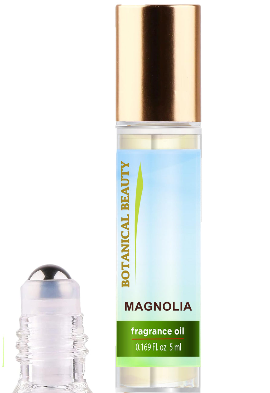 Botanical Beauty MAGNOLIA FRAGRANCE OIL ROLL-ON 0.169 Fl Oz 5 ml Rollerball Perfume, Long Lasting an luxury scent of blend of Jasmine, Rose, Ylang-Ylang, Orange Blossom, Tuberose, Magnolia Blossom