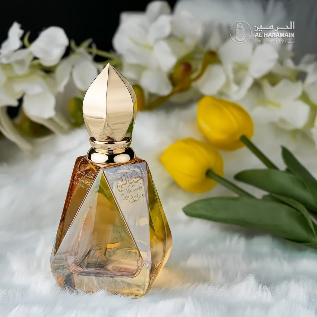 Al Haramain Hayati Gold for Unisex Eau de Parfum Spray, 3.33 Ounce