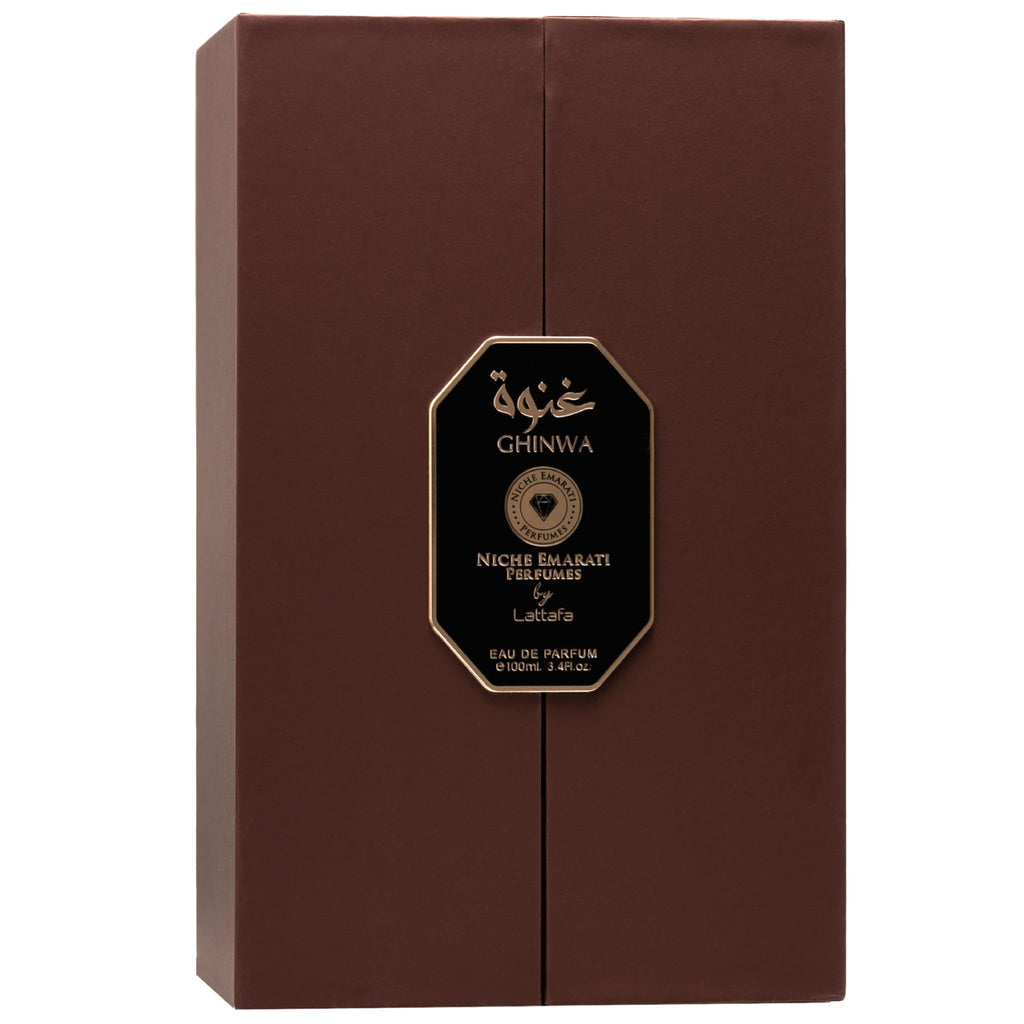 Lattafa Niche Emarati Ghinwa – Fruity, Floral, Woody, Mossy – Eau de Parfum Long-Lasting Fragrance for Everyone, 3.4 Ounce / 100 ml