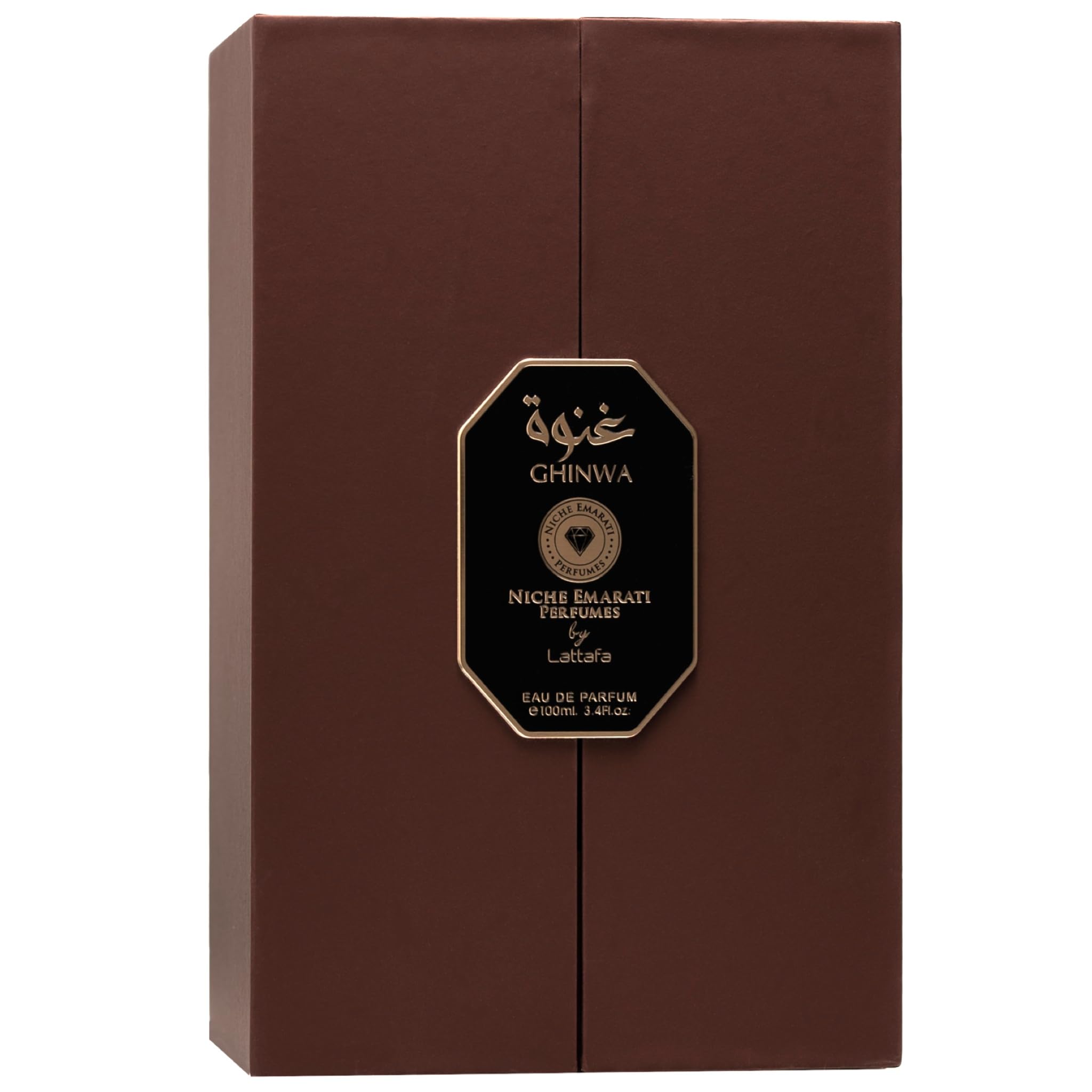 Lattafa Niche Emarati Ghinwa – Fruity, Floral, Woody, Mossy – Eau de Parfum Long-Lasting Fragrance for Everyone, 3.4 Ounce / 100 ml
