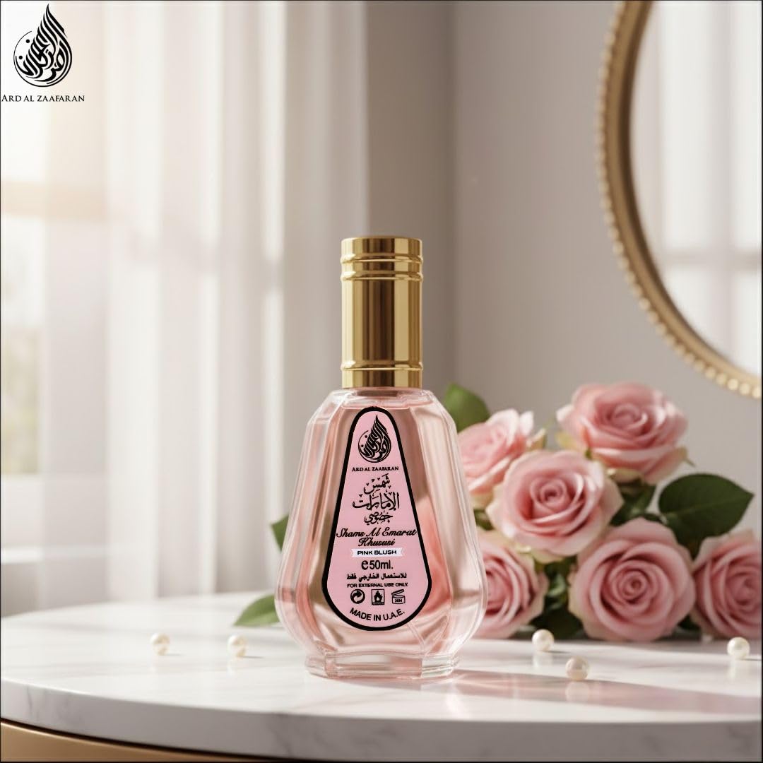 Ard Al Zaafaran Pink Blush Shams Al Emarat Khususi Eau de Parfum Sprays 50ml (1.7 oz) & 100ml (3.4 oz)
