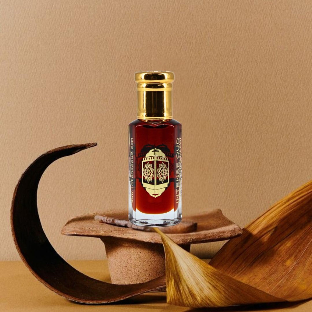 INTENSE OUD Mukhallat Al Zafran Long Lasting Arabian Perfume Oils for Women 12ML (0.40 OZ) – Spicy & Sweet Fragrance Oil - Premium Concentrated Perfume Oil & Valentines Day Gift With Black Gift Box