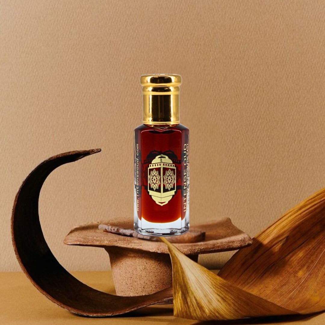 INTENSE OUD Mukhallat Al Zafran Long Lasting Arabian Perfume Oils for Women 12ML (0.40 OZ) – Spicy & Sweet Fragrance Oil - Premium Concentrated Perfume Oil & Valentines Day Gift With Black Gift Box