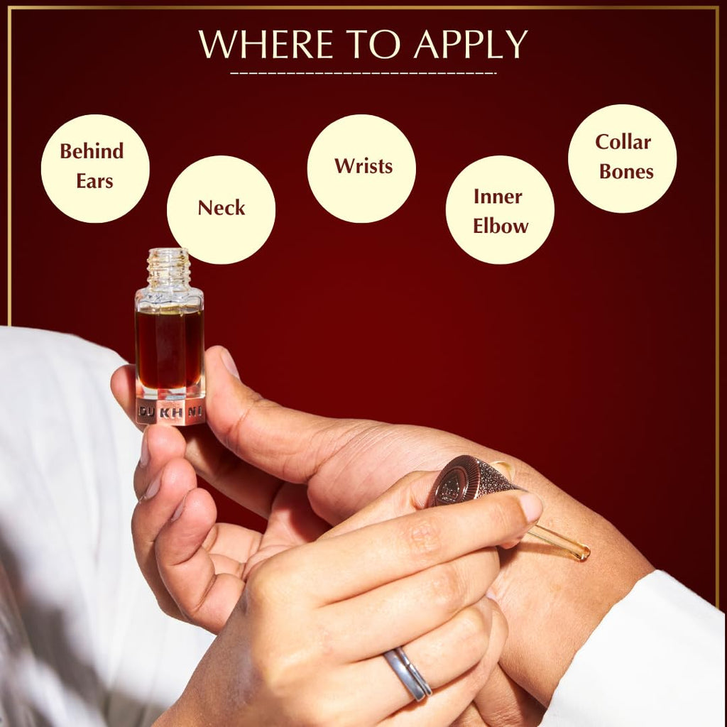 Dukhni Dehn Al Oud Attar For the Oud Connoisseur | Authentic Arabic Fragrance Oil | Special Luxury Ramadan & Eid gift | 1 bottle x 6ml | Arabian Perfume Oil