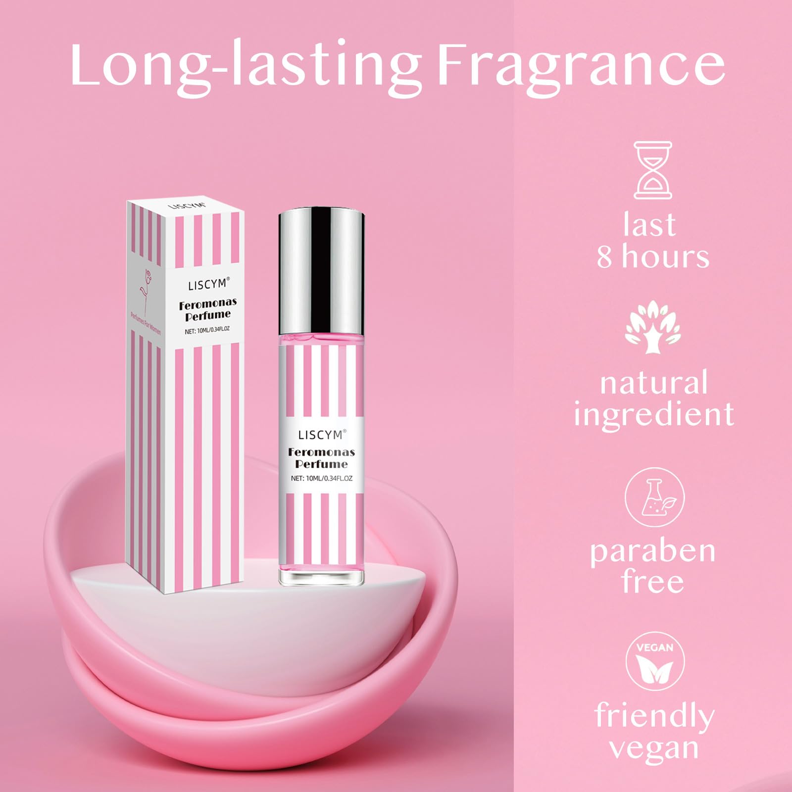 Liscym Pheromone Perfume for Women – Vanilla Caramel Sweet Roll-On Oil, Long Lasting, 10ml