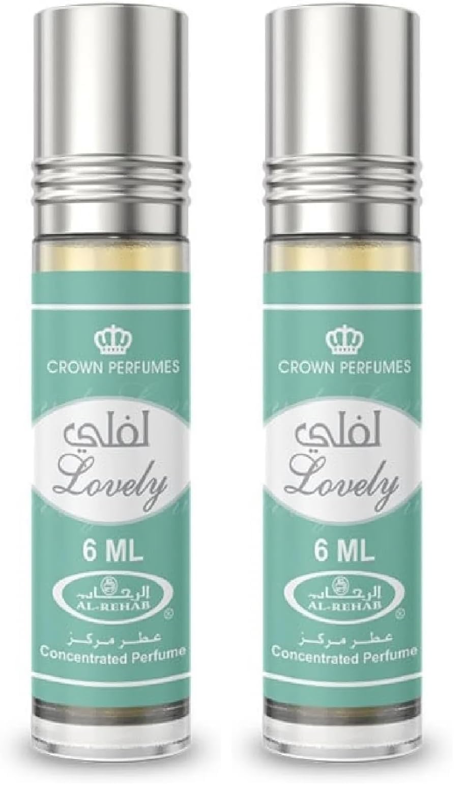 Al-Rehab perfumes Lovely Concentrated Perfume Rollerball for Unisex, 0.2 Ounce (Pack of 2)