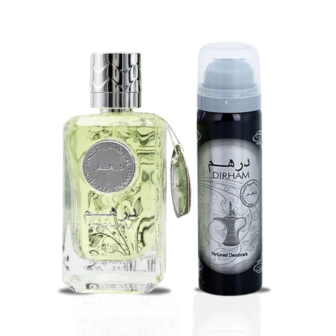 Ard Al Zaafaran Dirham Eau De Parfum Spray 100ML (3.4 OZ) With Deodorant 50ML Long Lasting Unisex Scent, Exquisite Aroma.